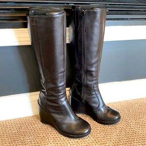 Charles David Black Platform Boots